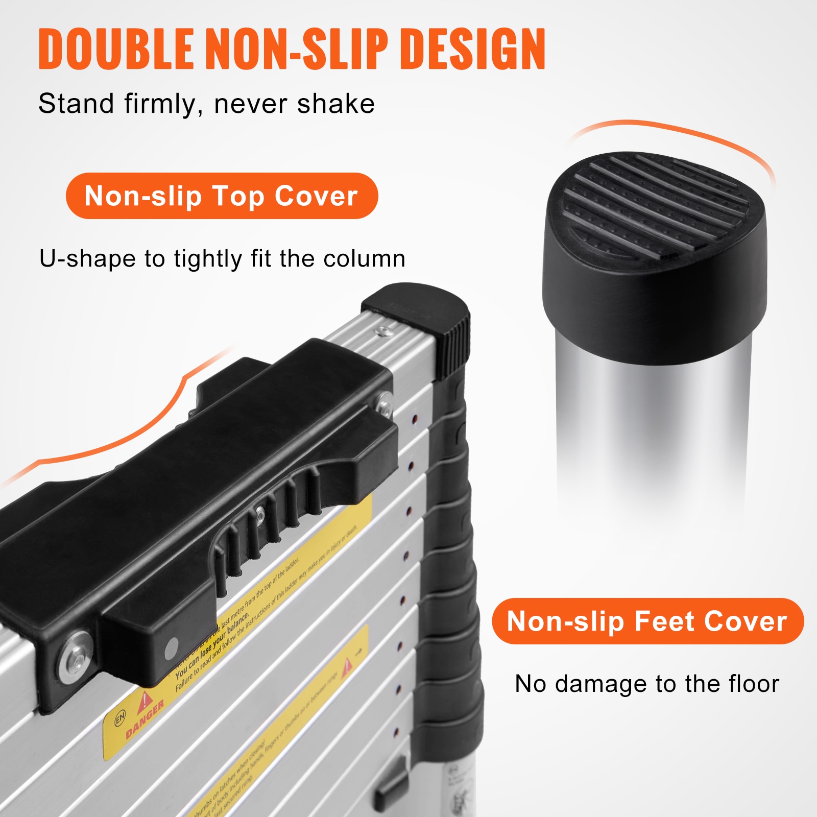 Telescopic Ladder Aluminium Extension Multi-purpose Portable_voghion.com